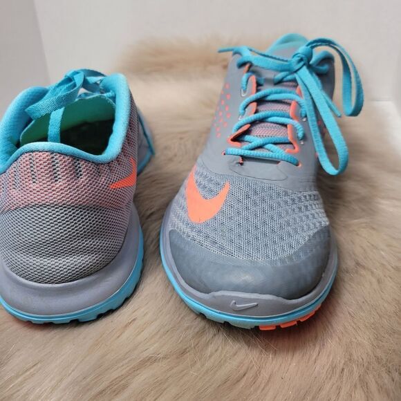 Nike Lite Run 2 Womens Running Shoes Sneakers Turquoise Gray Size 9 - Picture 8 of 11
